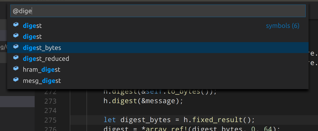 VSCode go to symbol